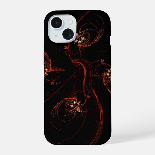 Out of the Dark Abstract Art iPhone 15 Case (Back)