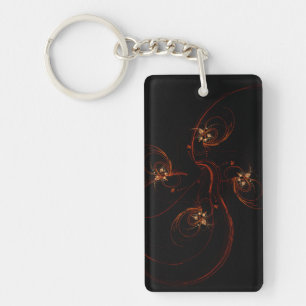 Out of the Dark Abstract Art Key Ring