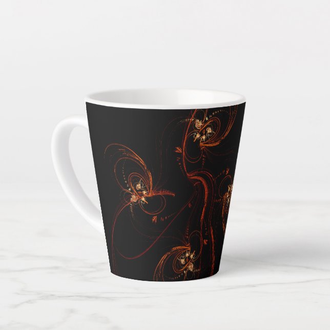 Out of the Dark Abstract Art Latte Mug (Left Angle)