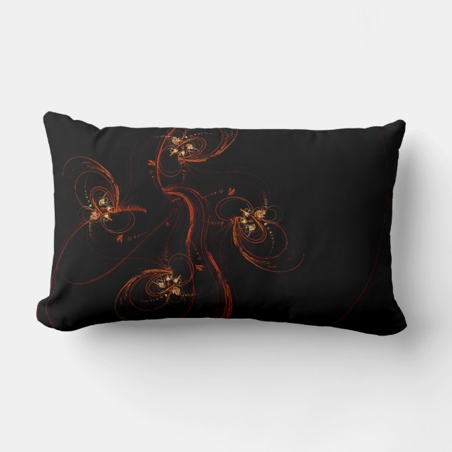 Out of the Dark Abstract Art Lumbar Pillow (Front)