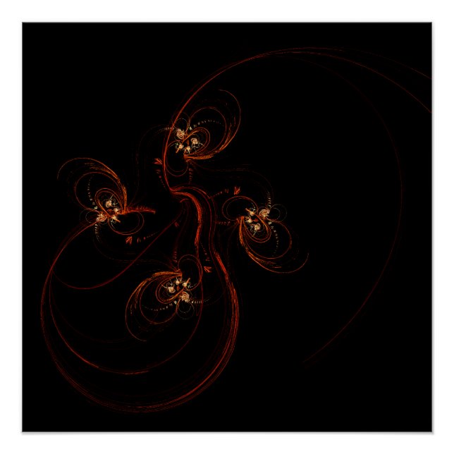 Out of the Dark Abstract Art Poster (Front)