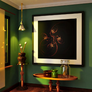 Out of the Dark Abstract Art Poster