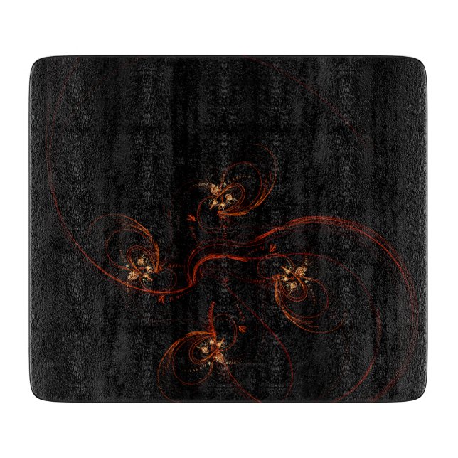 Out of the Dark Abstract Art Rectangle Cutting Board (Front)