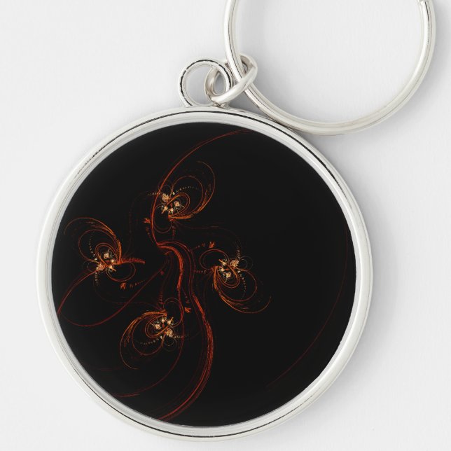 Out of the Dark Abstract Art Small Key Ring (Front)