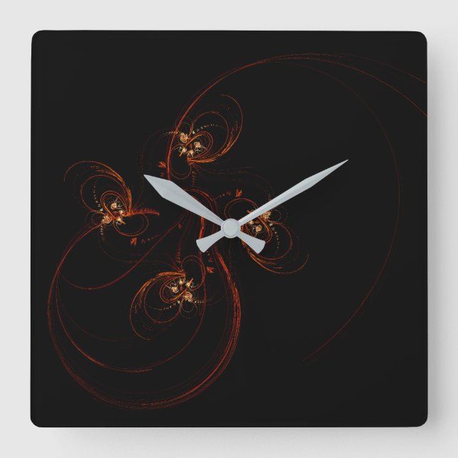 Out of the Dark Abstract Art Square Square Wall Clock (Front)