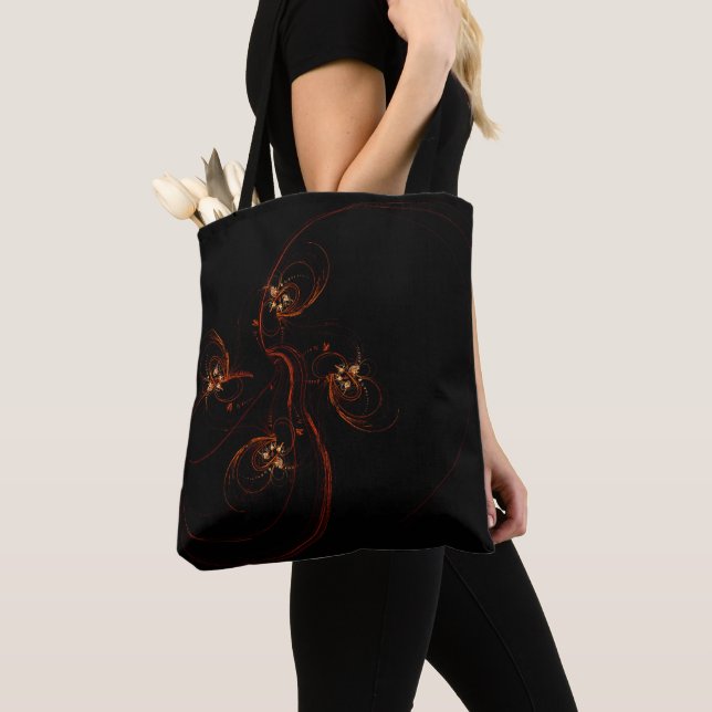 Out of the Dark Abstract Art Tote Bag (Close Up)