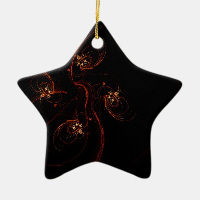 Out of the Dark Abstract Star Ornament (Front)