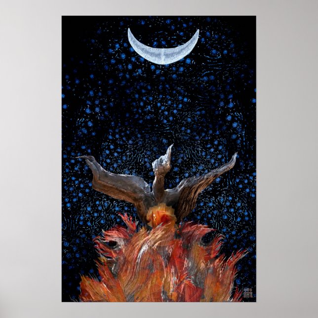 Out of the Flames: Phoenix Rising Print-Poster Poster (Front)
