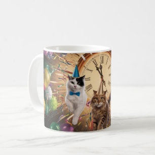 Out of the Gift Box Cats Mug – New Year’s Surprise