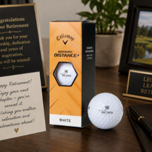 'Out Of The Office Forever' Funny Retirement Gift Golf Balls