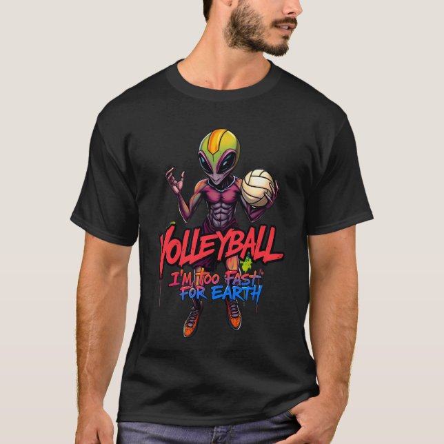 Out of This World: Alien Volleyball Champion! T-Shirt (Front)