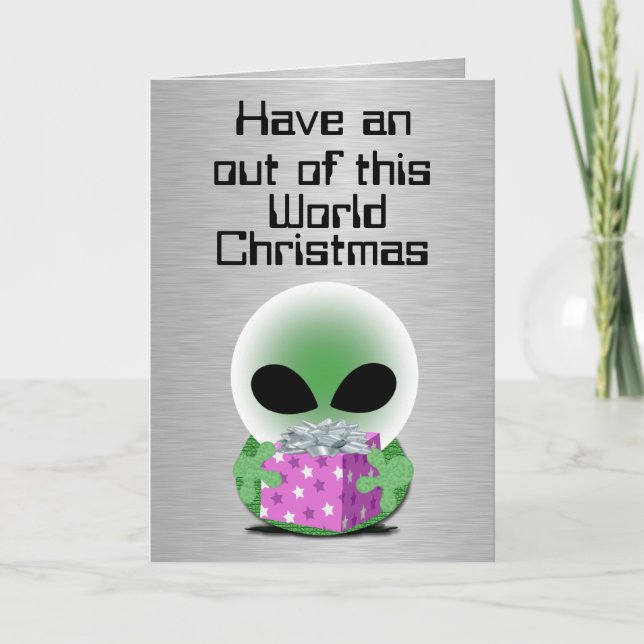 Out of this World Christmas Holiday Card (Front)