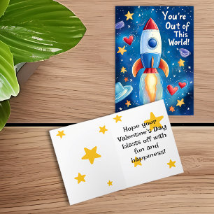 Out of This World Classroom Valentine's Day Card