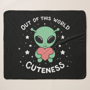 Out of This World Cuteness Sherpa Blanket