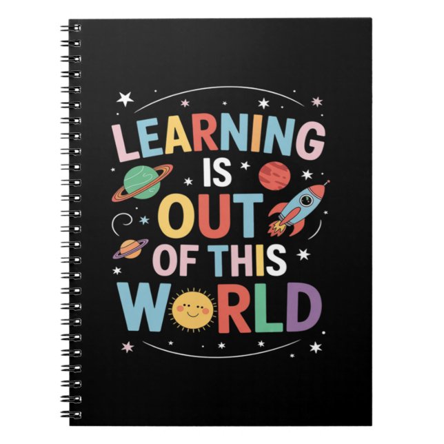 Out of This World Funny Trending Meme Quote  Notebook (Front)