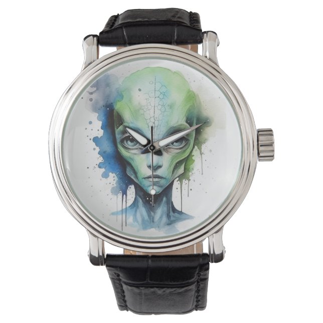 Out Of This World Galaxy Alien Ufo  Watch (Front)