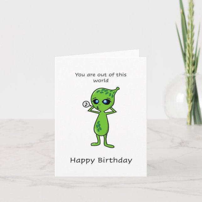 Out of this world, Happy Birthday Card (Front)