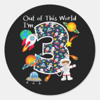 Out Of This World I'm 3 Outer Space 3 Year Old 3rd