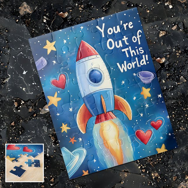 Out of This World Kids Valentine's Day Jigsaw Puzzle (Creator Uploaded)