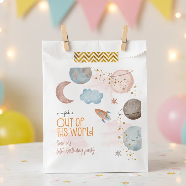 Out of this world rocket kids birthday favour bag (Creator Uploaded)