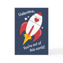 Out of This World Rocket Valentine Card