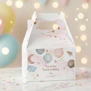 Out of this world space adventure kids birthday favour box