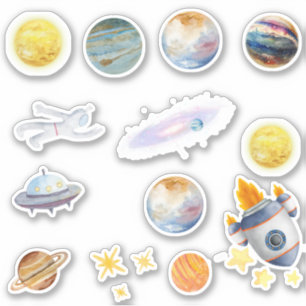 Out of this world space adventure sticker pack