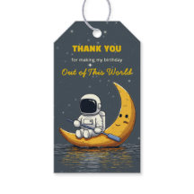 Out of This World Space Birthday Gift Tag