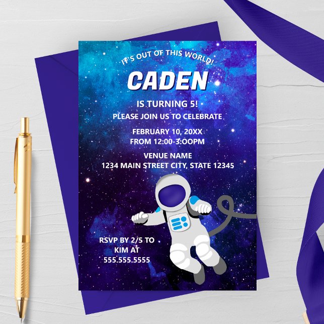 Out of This World Space Birthday Invitation (Creator Uploaded)