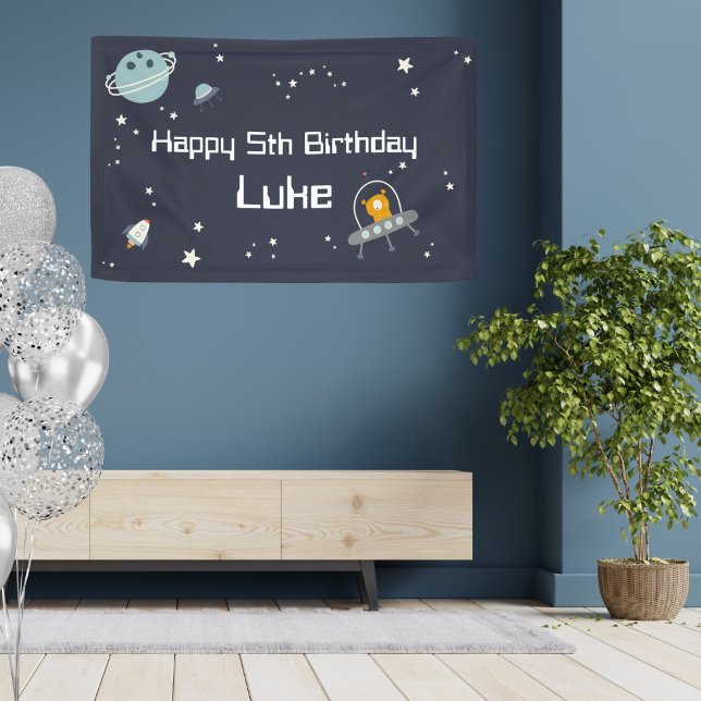 Out of This World Space Birthday Party Banner (Creator Uploaded)