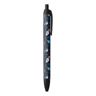 Out of This World Space Pattern Black Ink Pen