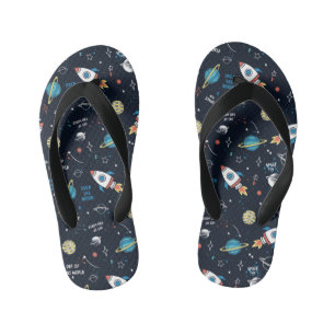 Out of This World Space Pattern Kid's Thongs