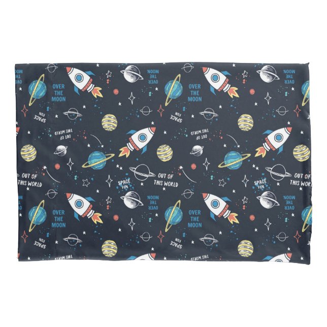Out of This World Space Pattern Pillowcase (Front)