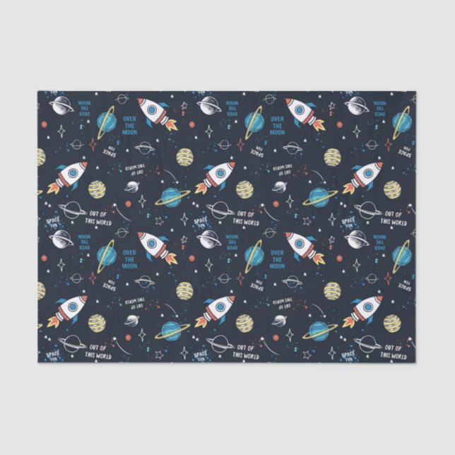 Out of This World Space Pattern Tissue Paper (Front)