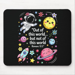 Out Of This World Spaceship Planet Galaxy Christia Mouse Pad