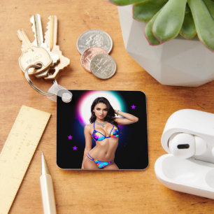Out of this World Swimsuit Model Key Ring