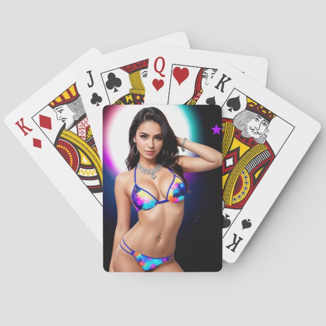 Out of this World Swimsuit Model Playing Cards (Back)