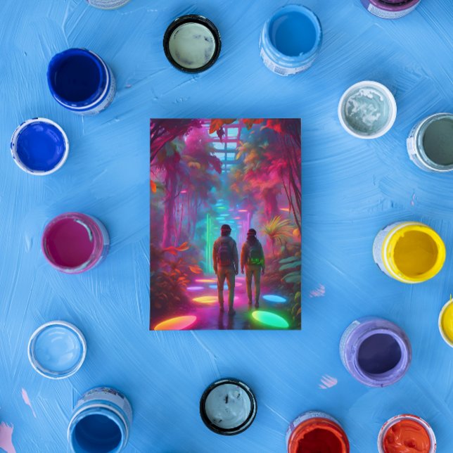 Out of this World - Virtual Reality Neon Jungle Postcard (Creator Uploaded)