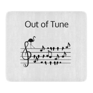 Out of Tune Flamingo joining songbirds Cutting Board