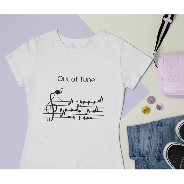 Out of Tune Flamingo joining songbirds T-Shirt (Creator Uploaded)
