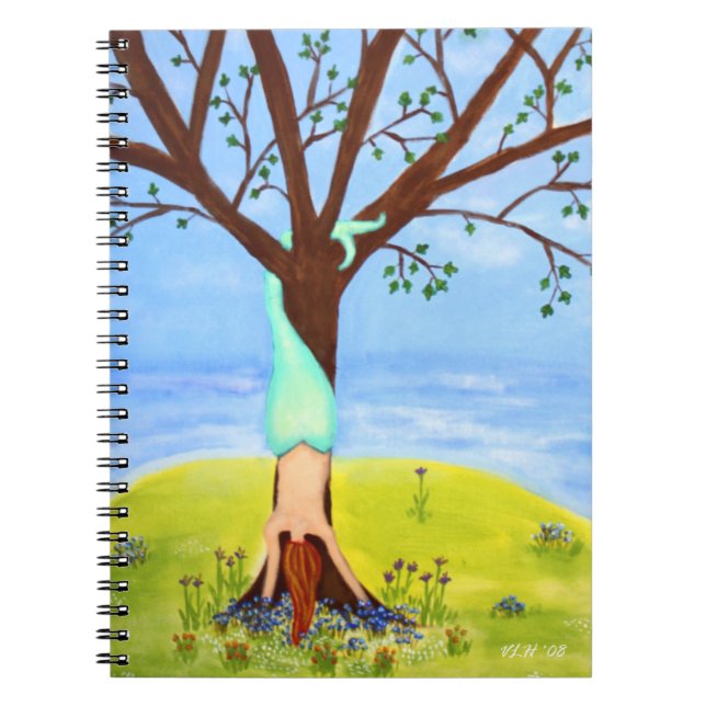 "Out Of Water" Mermaid Art Notebook (Front)
