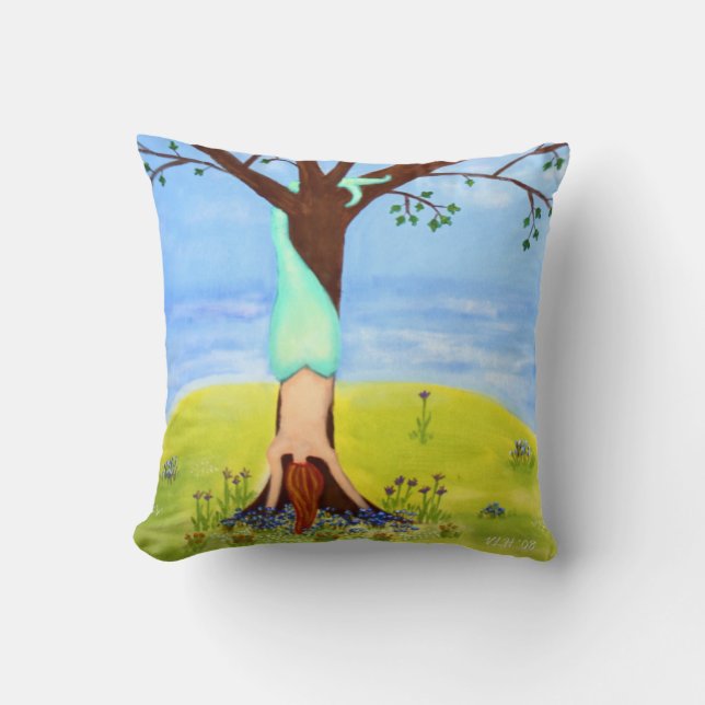 "Out Of Water" Mermaid Fantasy Art Cushion (Front)