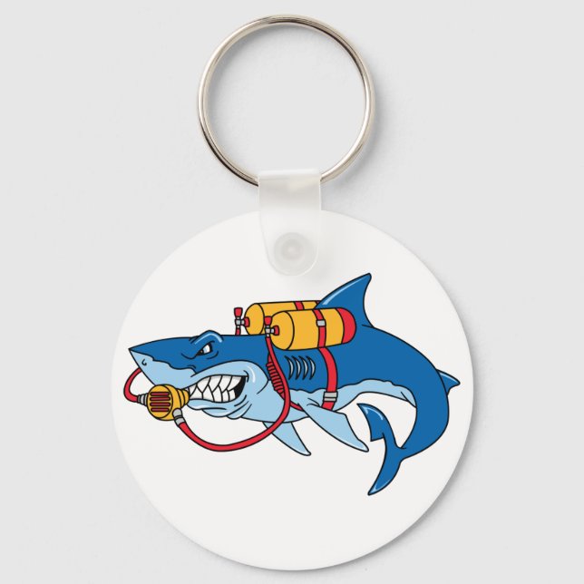 Out Of Water Shark Key Ring (Front)
