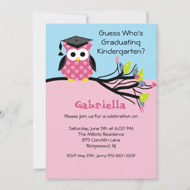 Out On A Limb Kids Graduation Invitation (Front)