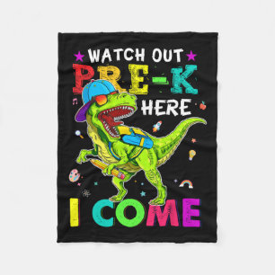 Out Pre K Here I Come Dinosaurs Back To School Kid Fleece Blanket
