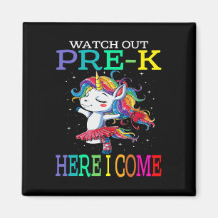 Out Pre-k Here I Come Unicorn Back To School Magnet