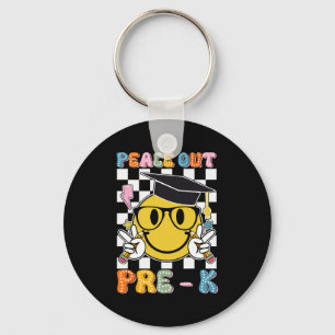 Out Pre K Last Day Of School Smile Face Teachers K Key Ring