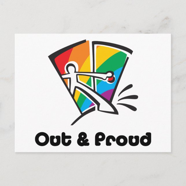 Out & Proud Postcard (Front)