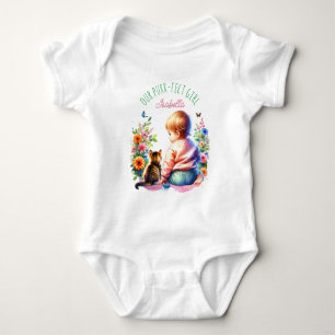Out Purr-fect Girl   Personalised Baby Bodysuit