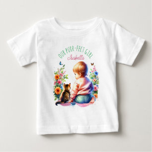 Out Purr-fect Girl Personalised Baby T-Shirt